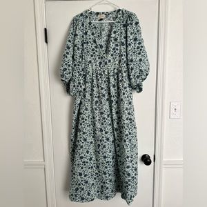 Blue floral dress